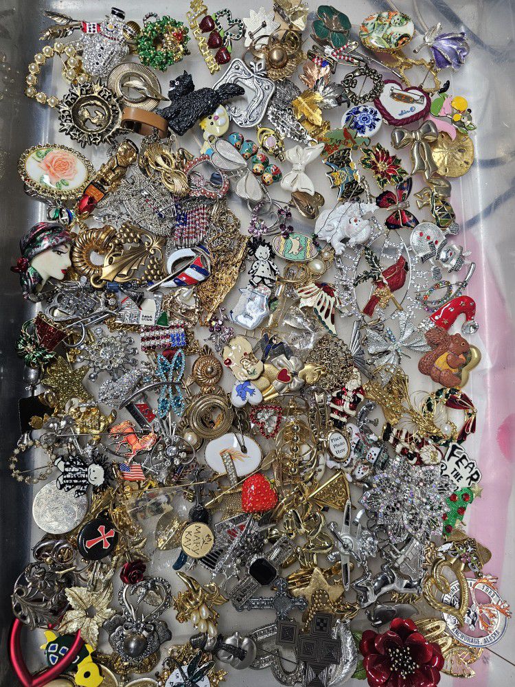 Vintage And Modern Brooches $2 Each
