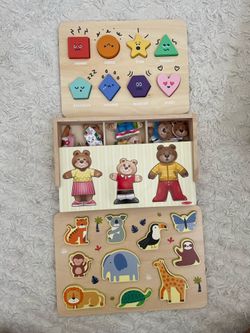 Wooden Puzzles (set of 3)