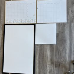 Set of organizer boards – whiteboards and wall calendars