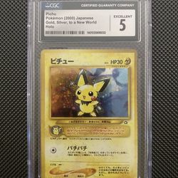 2000 Pokemon Neo 1 - Gold Silver To A New World Japanese Pichu Holo #172 0c6