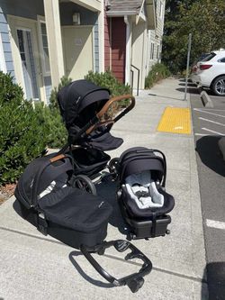 Nuna MIXX Next Stroller and cars eat and bassinet