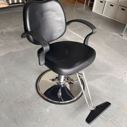 Black And Chrome Barber Or Salon Chair