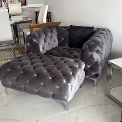 Suede Love Seat