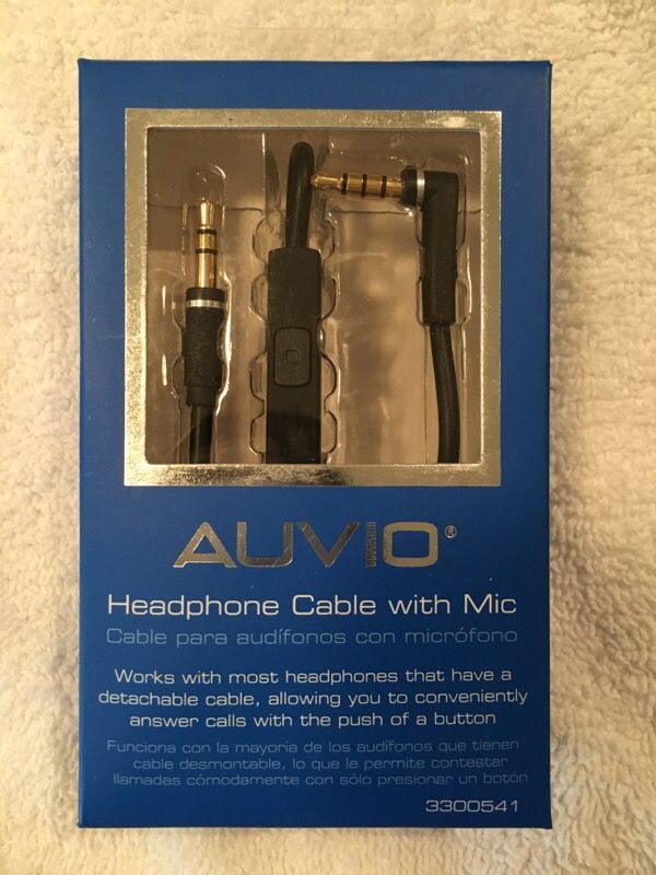 Head phone cable with mic