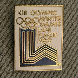 XIII Winter Olympic Games Lake Placid 1980 Pin Vintage 
