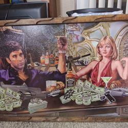 Antique Scarface Painting 