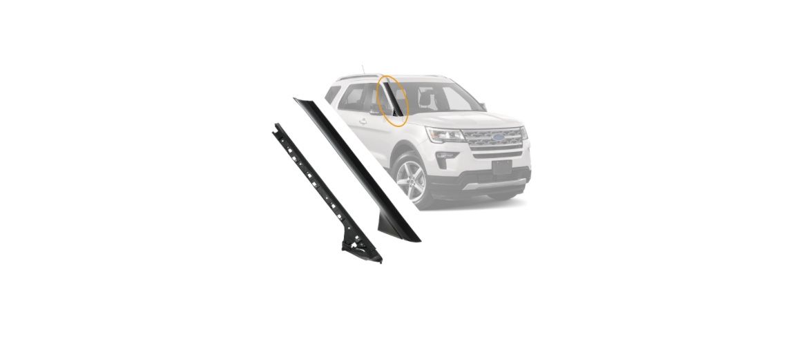 GLEDEWEN Windshield Trim Molding A- Pillar Set