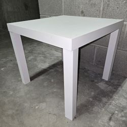 Light White Square Side Table