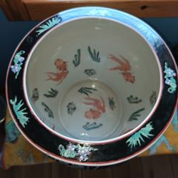 Vintage Koi Planter 