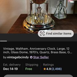 Antique Early 1900's Brass Shelf Mantel Wind Up Clock with Cherubs 11" WORKS
