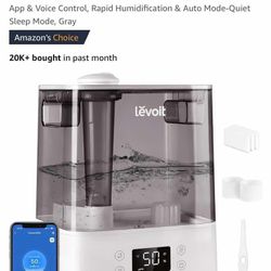 LEVOIT Smart App l Humidifiers (6L) Cool Mist Top Fill Essen. Oil Diffuser Quiet Sleep Mode NEW 5 Av 