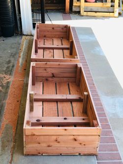 Custom Order Best Most Beautiful Cedar Redwood Planter Box Garden Bed Restaurant Privacy Wood wall