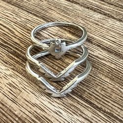 T. Skies Skyweaver Sterling Silver Stackable Ring Set SZ 6.75