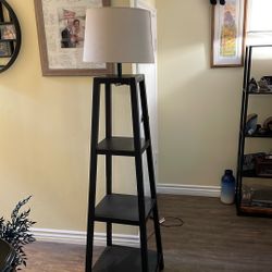Standing Lamp With Shelves