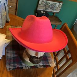 Pink Western cowgirl brand new felt style hat. One size fits most perfect for Halloween/costume party I have two of these brand new hats $20.00 each P