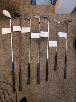 Used boys, Right handed golf clubs separately priced, I have a lot more, and women’s clubs.