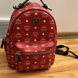 Red MCM Backpack