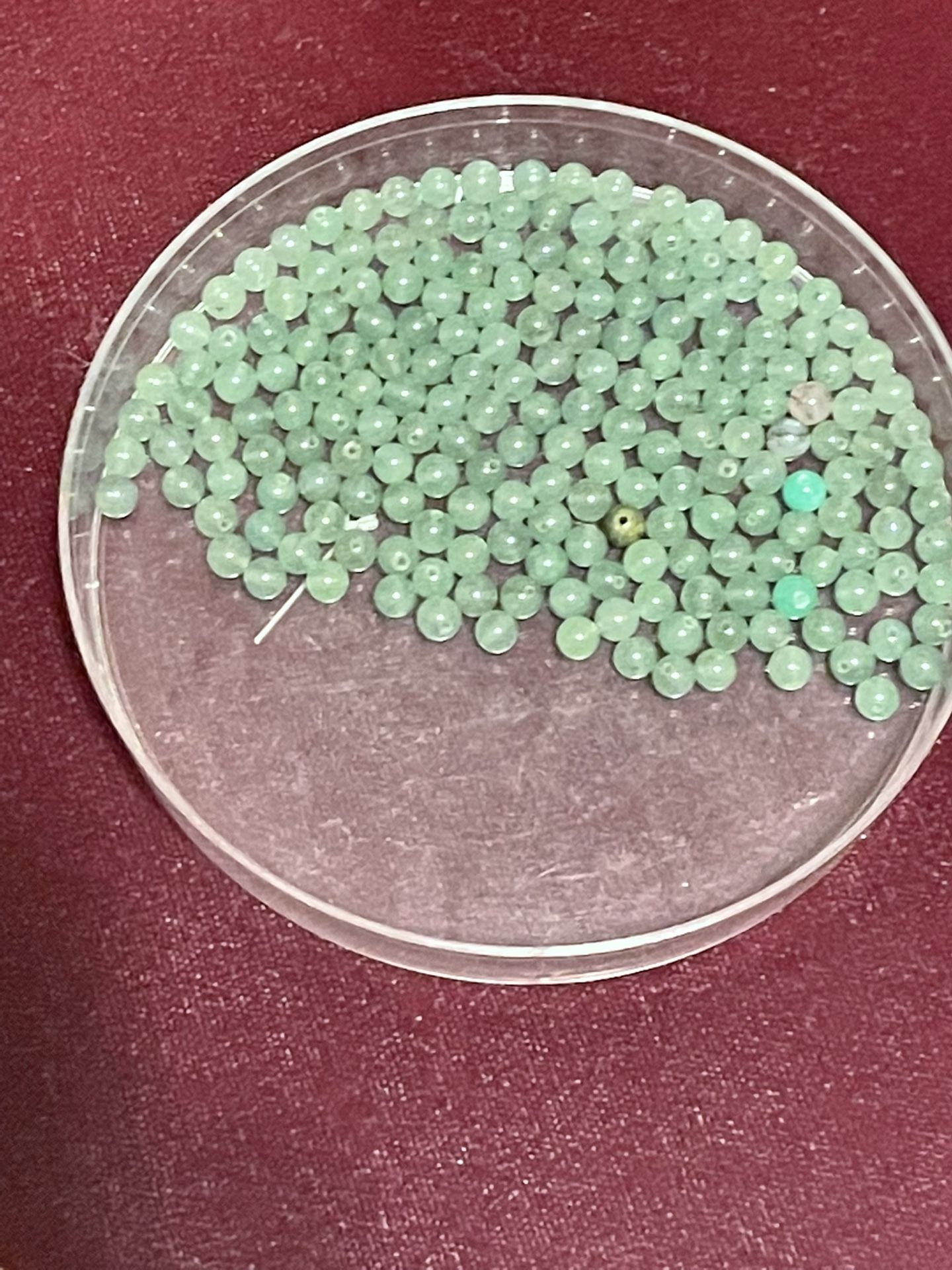 Lot Of 100 4mm Green Beads