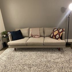 Modern AllModern 84" Light Gray Sofa – Excellent Condition