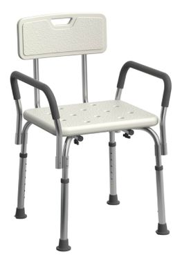 Midline Shower Chair Padded Seat Armrest Adjustable