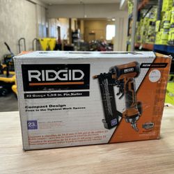 (New) Ridgid Pneumatic 23-Gauge 1-3/8 In. Headless Pin Nailer W/ Dry-Fire Lockout 