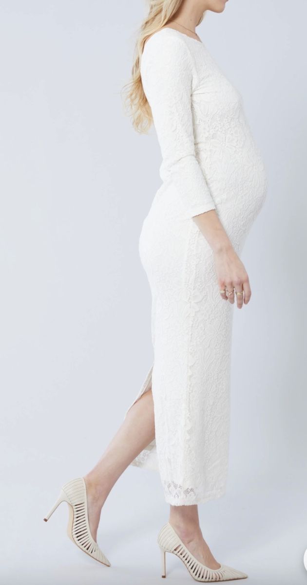 Ingrid And Isabel Maternity Lace Column Dress