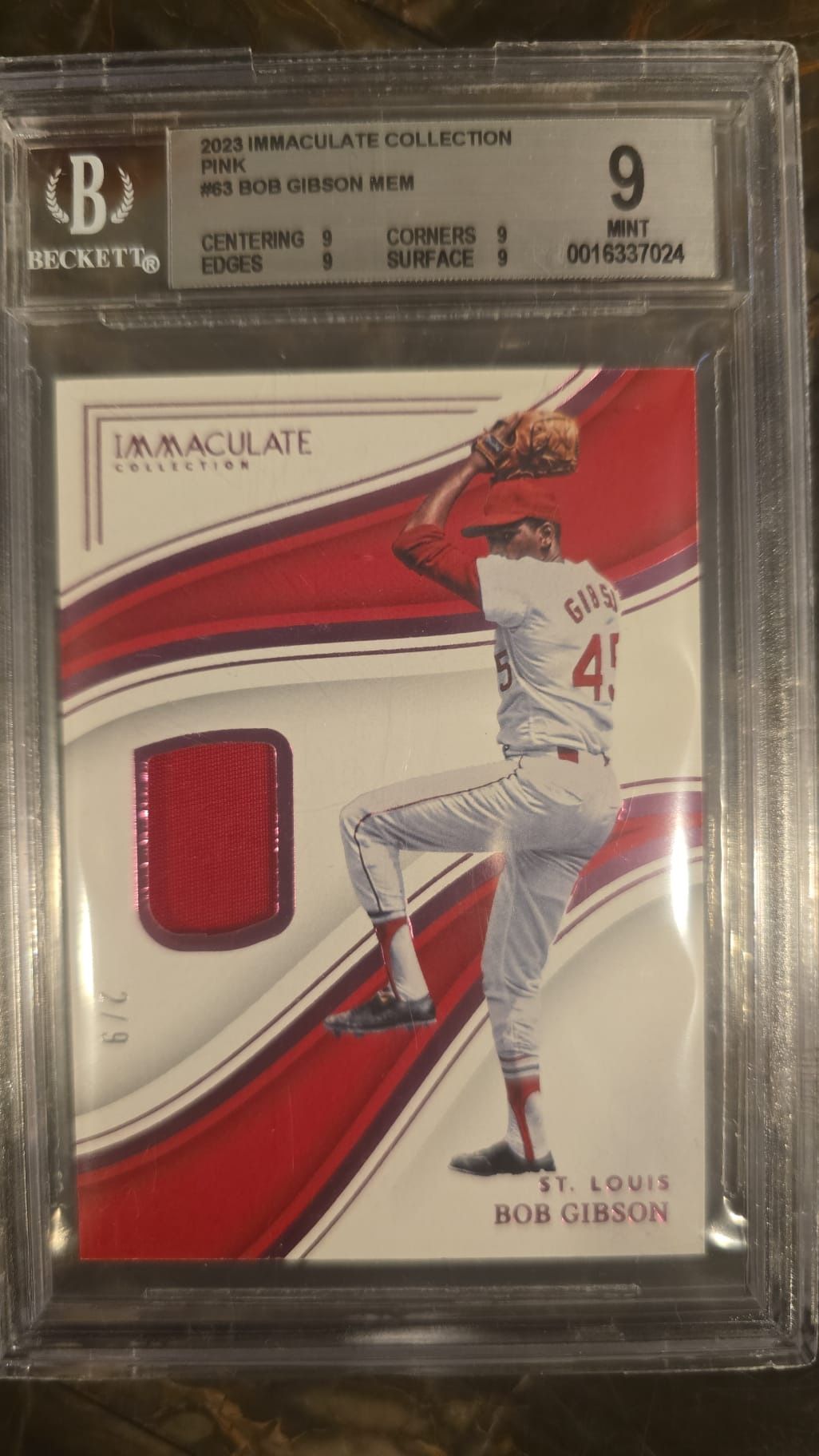 PSA 9 Bob Gibson Card 2 Of 9