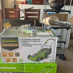 Greenworks Electric Lawn Mower New