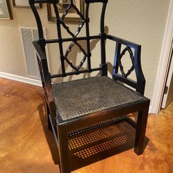 Black Chair With Cane Seat 