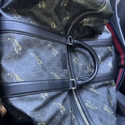 Gucci GG Black Tiger duffle Bag 
