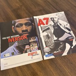 Allen Iverson Reebok Nba 2k Ad Lot Of 2
