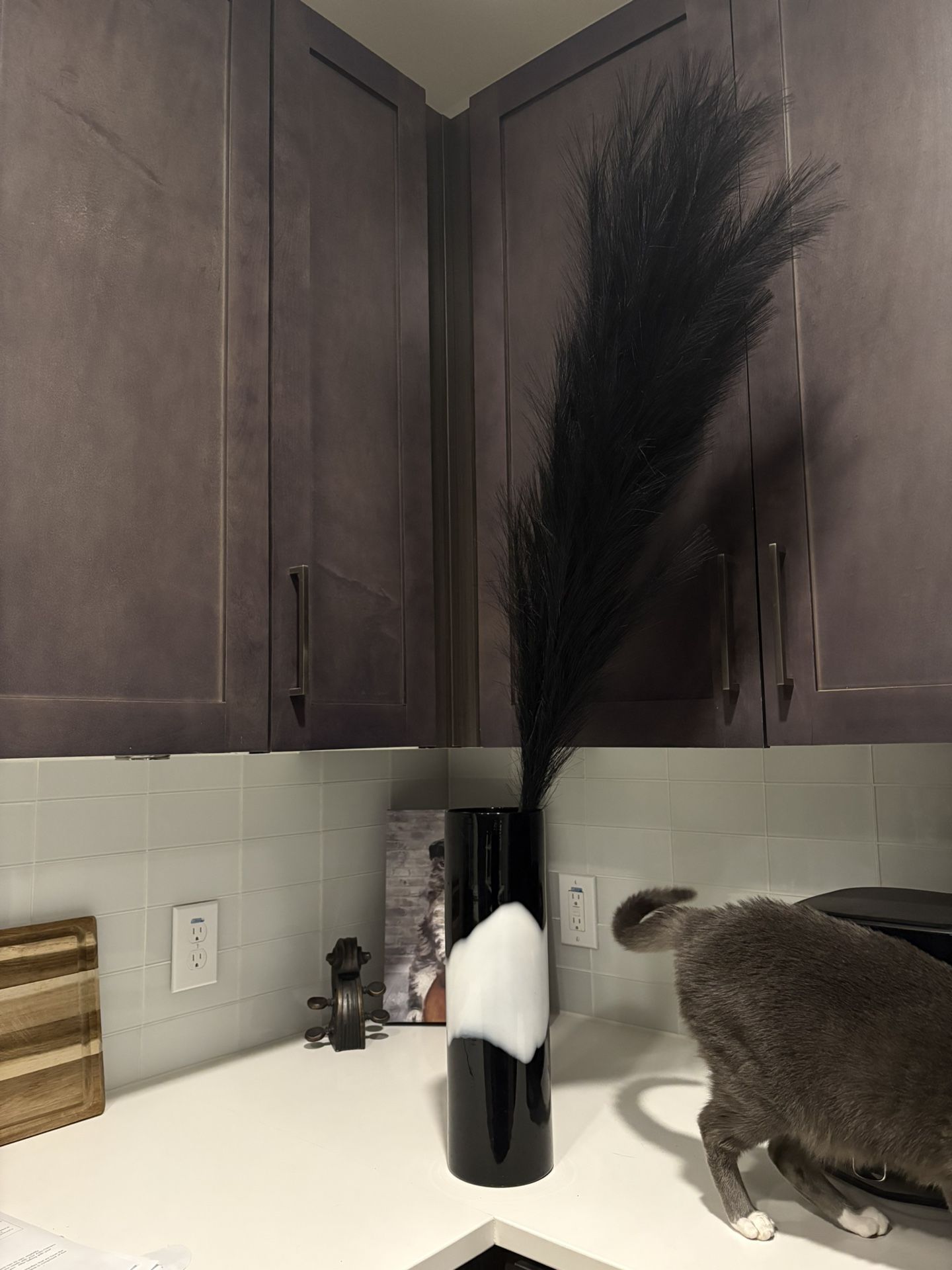 Elegant Vase with Feathers