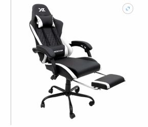 X Rocker Apex PC Gaming Chair with Massage Function and Footrest, White