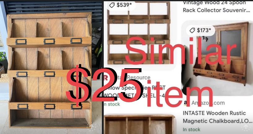 $25 Wooden Rustic shelf,  organizer shelf measurements are in Pics
