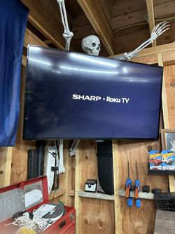 50” Sharp Roku TV With Wall Mount