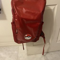 Red hiking backpack 