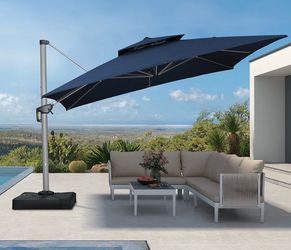 PURPLE LEAF Premium Patio Umbrella Classic SUNBRELLA Cantilever Umbrellas