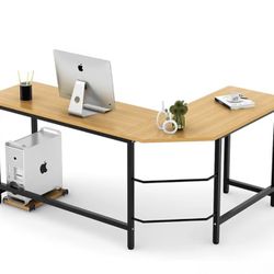 L-Shape Corner Table - Maple Color