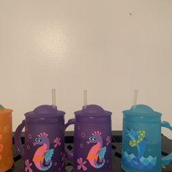 Kids Cups With Lids/straws Keeps Drinks Cold - New