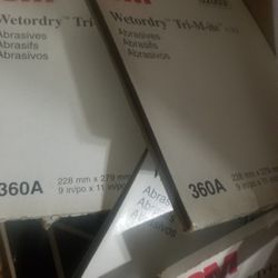 3M Full Sheet Sandpaper 360 Grit 50 Sheets