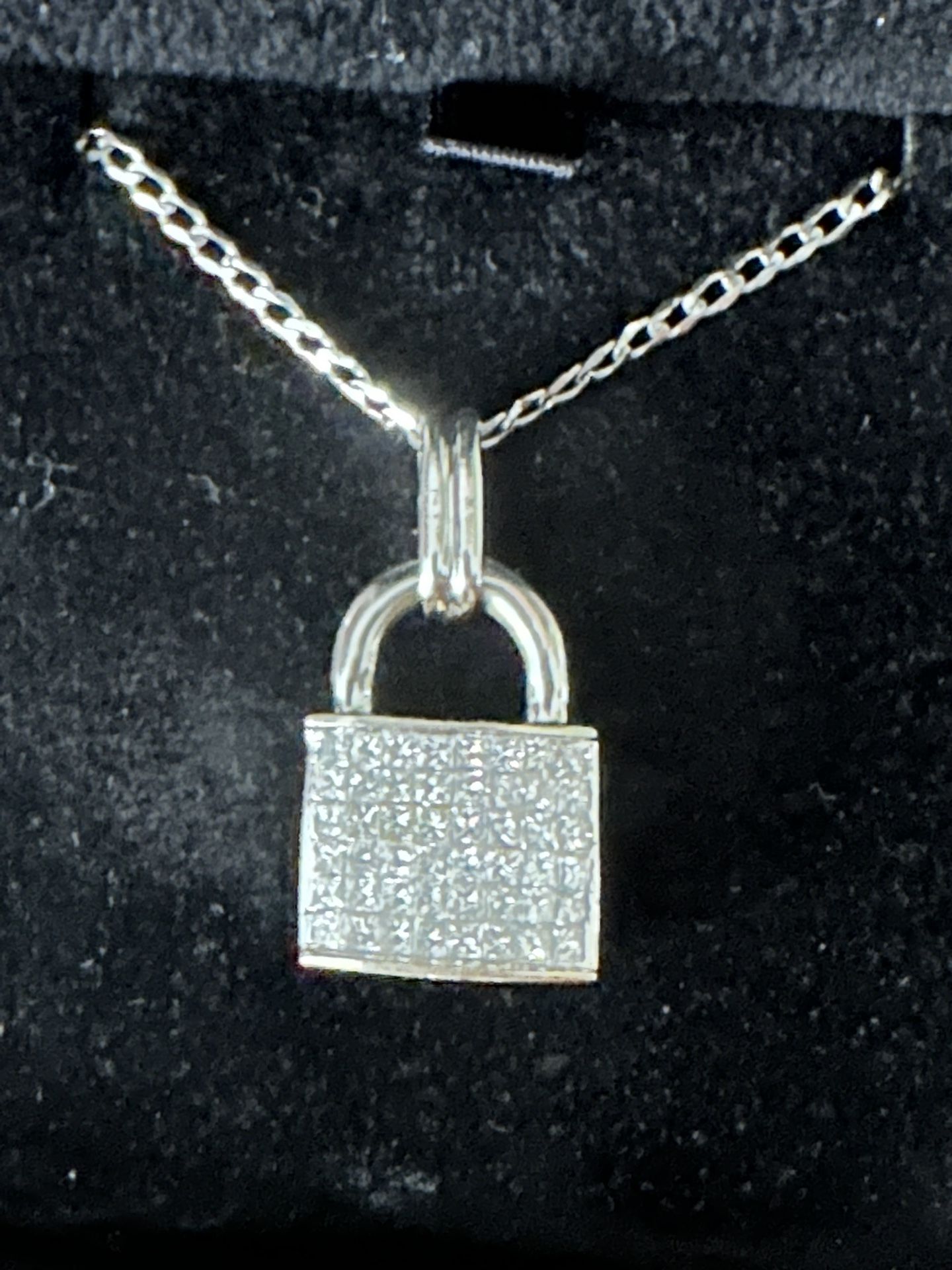 Diamonds 14K White gold Locket necklace