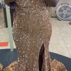 Gold Sequin Dress