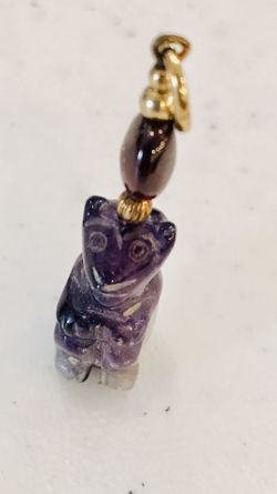 Amethyst Cat Pendant