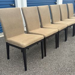 PARSONS STYLE MODERN OUTDOOR PATIO DINING CHAIRS ALUMINUM SUNBRELLA