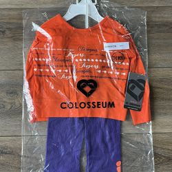 New! Clemson Tigers Girls Infant Long Sleeve T-Shirt and Leggings Set 3-6mo