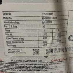 Water Heater 4500 Watts