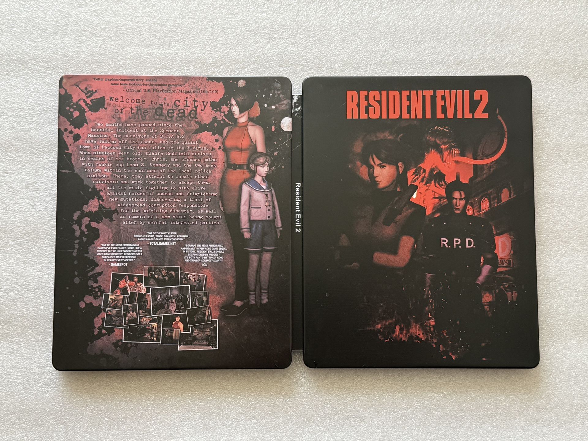 Resident Evil 2 Classic Edition Custom Steelbook/SteelUp Case PS1/PS2/PS3/Xbox