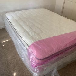 New Queen Mattress And Box Spring 2pc 