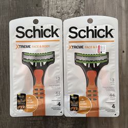 Schick Xtreme Face & Body Razors 4 Count $5 Each