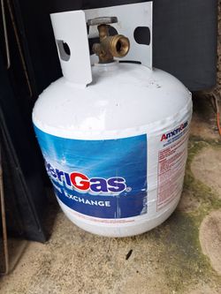 Empty Amerigas propane tank